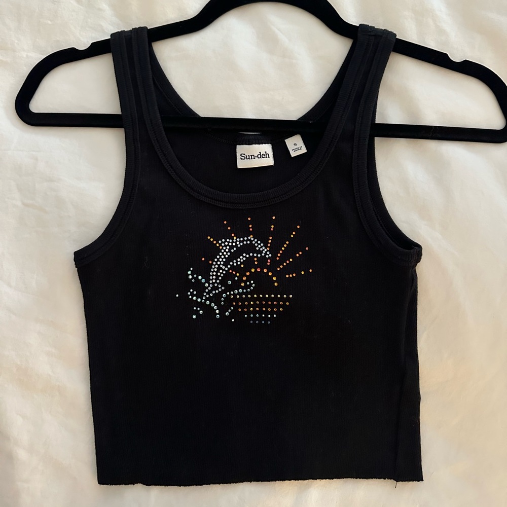 Aritzia Sunday Best Cropped Ribbed Tank